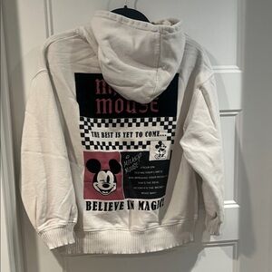 Zara Kids Mickey Mouse Cream Hoodie